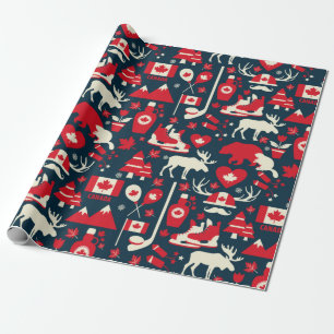 Papel De Presente Padrão perfeito do Canadá