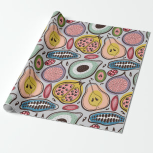 Papel De Presente padrão perfeito do Fruta
