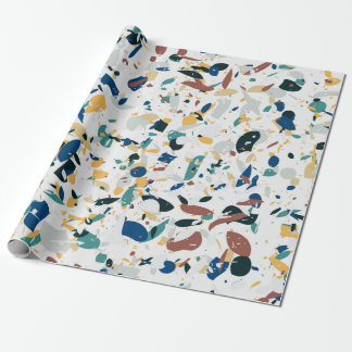 Papel De Presente Padrão perfeito do Terrazzo. Design abstrato moder