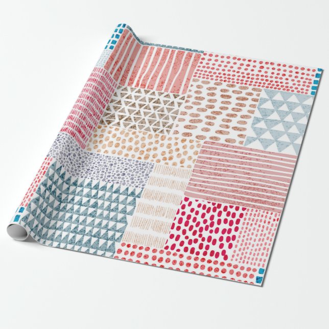 Papel De Presente Padrão perfeito e bonito no estilo de patch. D sim (Desenrolado)