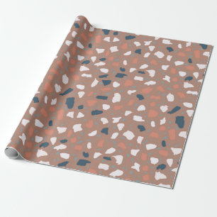 Papel De Presente Padrão perfeito para pisos Terrazzo. Pedra de colh