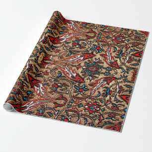 Papel De Presente Padrão Persa Oriental Antigo