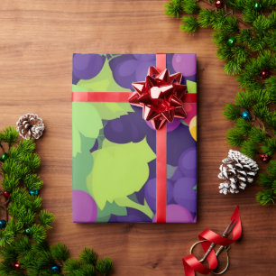 Papel De Presente Padrão Personalizado Colorido da Forma Retroativa