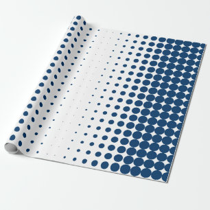 Papel De Presente Padrão Profissional de Meio Tom Azul Branco