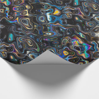 Papel De Presente Padrão Psicodélico Abstrato