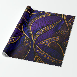 Papel De Presente Padrão Real Afro Wax