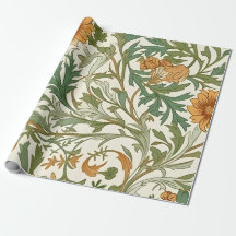 Padrão repetitivo contínuo em estilo Artes e Ofíci