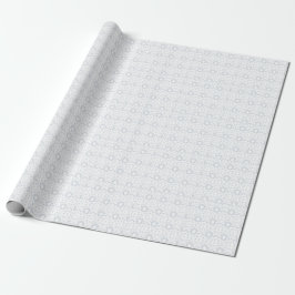 Papel De Presente Padrão Repetitivo de Chinoiserie Branco Azul