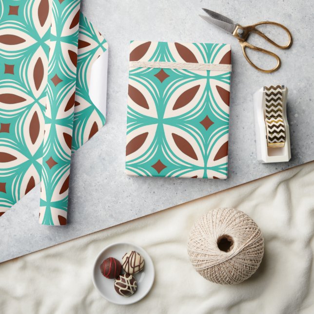 Papel De Presente Padrão retro50 havaiano (Artesanato)