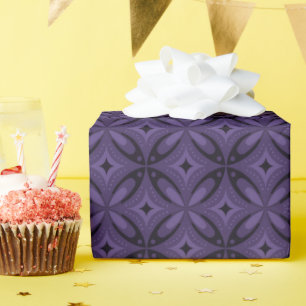Papel De Presente Padrão Retro de Cor Roxo Escuro