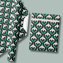 Padrão Retro Scandi Snowdrop Moderno de Meados do