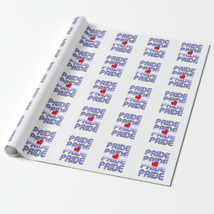 Papel De Presente Padrão retroativo do coração de couro