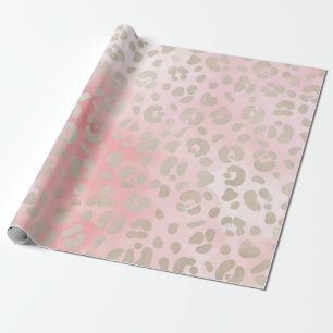 Papel De Presente Padrão Rosa-Leopardo