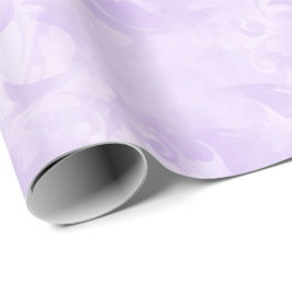 Papel De Presente Padrão Roxo de Lavanda Menina
