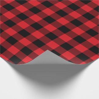 Papel De Presente Padrão Rustic Red Buffalo Check
