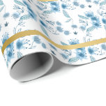 Papel De Presente Padrão rústico de jardim real azul-elegante<br><div class="desc">Elegante padrão rústico de jardins reais e azuis Se você não encontrou um produto que você quer com meu design em nossa loja, seja livre para me contactar e eu o criarei para você. Agradeço a vossa atenção para o nosso compro. designs fazeres é o nosso grande amor! E ficaremos...</div>