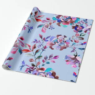 Papel De Presente Padrão sem costura botânica aquática. Desenho manu