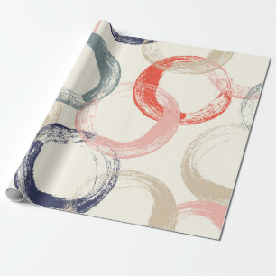 Papel De Presente Padrão sem costura com círculos de coloração a