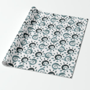Papel De Presente Padrão sem costura com elemento decorativo a aqua