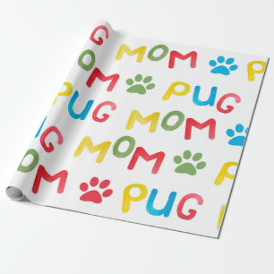 Papel De Presente Padrão sem costura de aquarelas com letras e um
