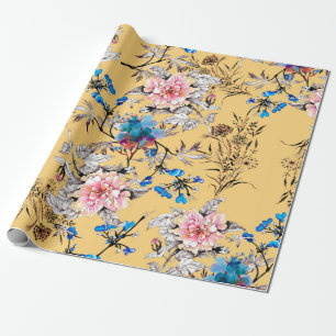 Papel De Presente Padrão sem costura desenhado à mão de água com
