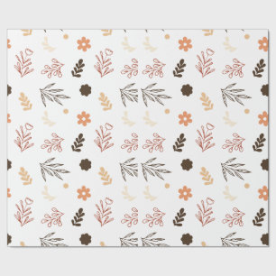 Papel De Presente Padrão sem costura em cores pastosas com flores