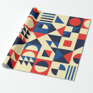 Papel De Presente Padrão sem costura geométrico do século do médio -