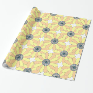 Papel De Presente Padrão sem descontinuidades do Sunflower