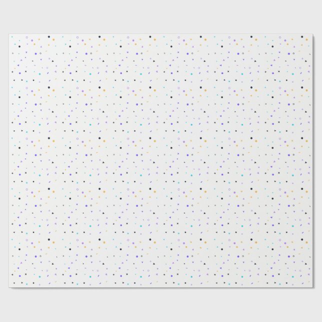 Papel De Presente Padrão Sem Emenda de Confetes de Memphis (Aberto)
