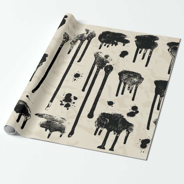 Papel De Presente padrão sem falhas do abstrato ink Splatters (Desenrolado)