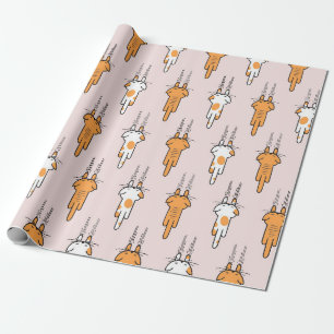 Papel De Presente Padrão sem soldadura do arranhão de gato