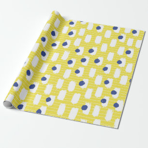 Papel De Presente Padrão sem soldadura do traçado do pincel desenh