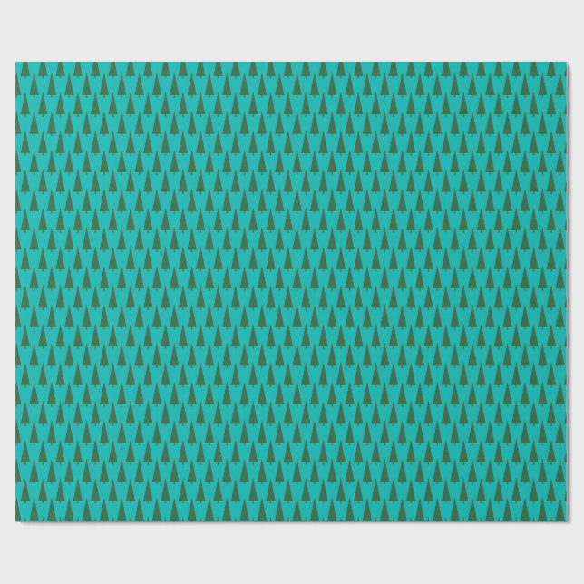 Papel De Presente Padrão Simples de Árvore de Natal (Aberto)