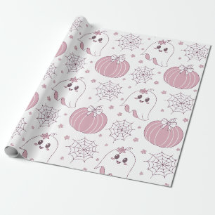 Papel De Presente Padrão Soft Goth Pastel de Halloween