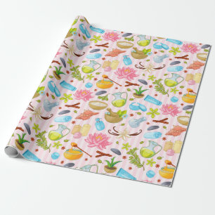 Papel De Presente Padrão Spa
