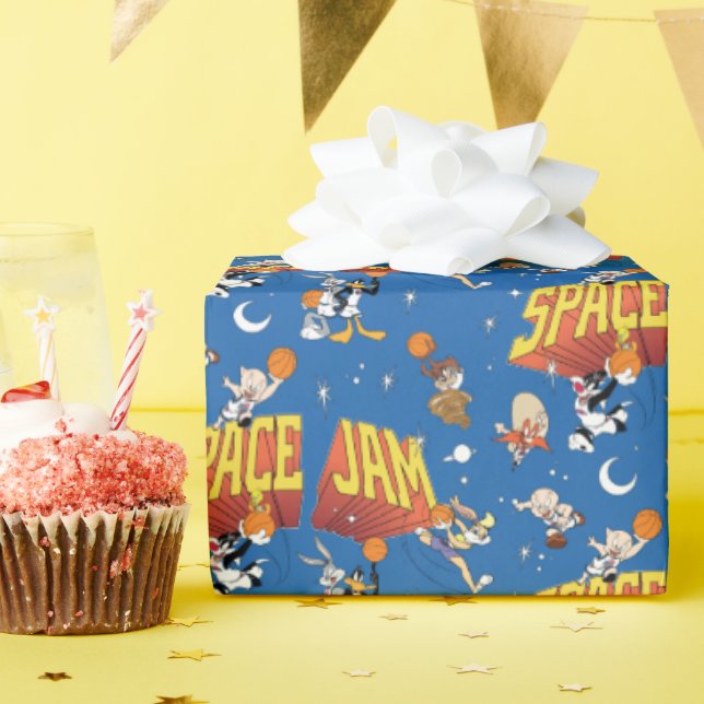 Papel De Presente Padrão SPACE JAM™ TUNE SQUAD™ Espaço Sideral (Festa de aniversário)