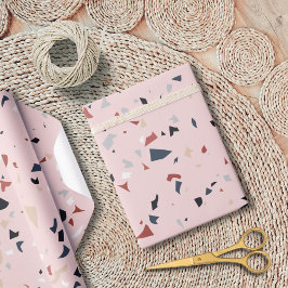 Papel De Presente Padrão Terrazzo do Meio século moderno