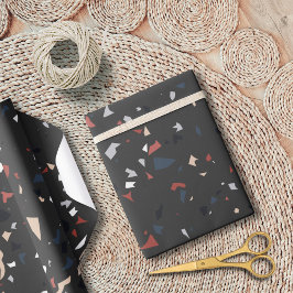 Papel De Presente Padrão Terrazzo do Meio século moderno