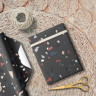 Papel De Presente Padrão Terrazzo do Meio século moderno