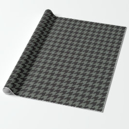Papel De Presente Padrão Têxtil Verde Houndstooth