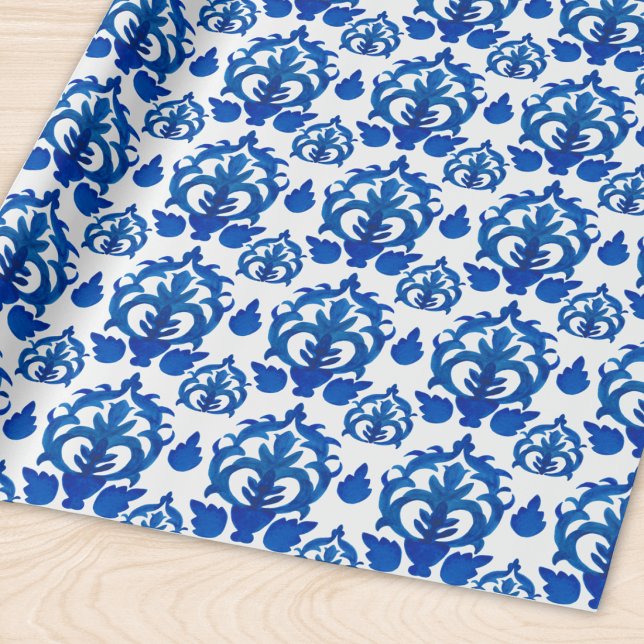 Papel De Presente Padrão Toile Francês Azul (Criador carregado)