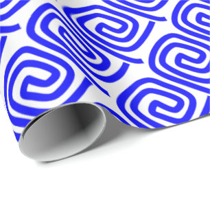 Papel De Presente Padrão Tradicional de Frete Branco Branco Tradici