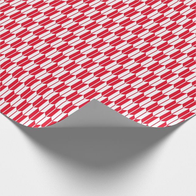 Papel De Presente Padrão tradicional do japão Yagasuri vermelho (Ponta)