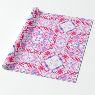 Papel De Presente Padrão tribal perfeito. Água granulada pintada à m