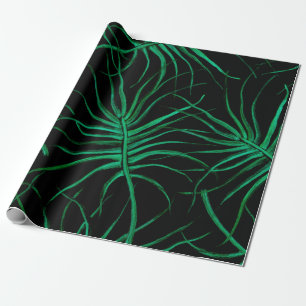 Papel De Presente Padrão tropical de aquarela sem costura. Soma mode