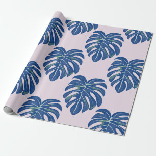 Papel De Presente Padrão tropical sem costura com folhas. Bonita