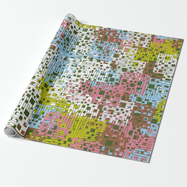 Papel De Presente padrão uniforme de abstrato. Tintas da primavera (Desenrolado)