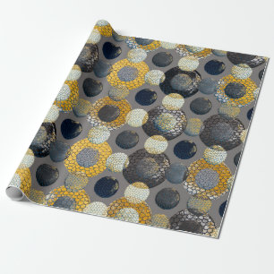 Papel De Presente Padrão uniforme de aquarela com abstrato geometri