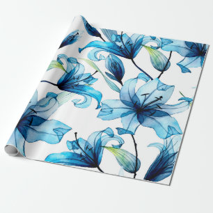 Papel De Presente padrão uniforme de aquarela com fluxo transparente