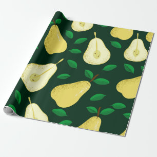 Papel De Presente Padrão uniforme de frutas de Pear